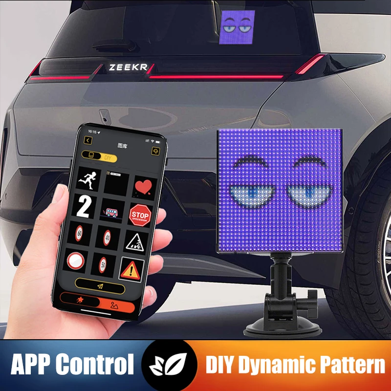 Universal Car LED Sign Car Rear Windshield LED Display Screen Phone APP Control Car LED Expression Screen Panel With Cup Bracket
Universal Car LED Sign Car Rear Windshield LED Display Screen Phone APP Control Car LED Expression Screen Panel With Cup Bracket