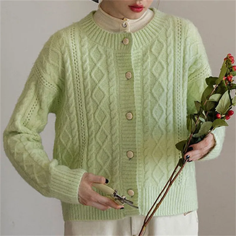 French Crochet Sweet Knitted Sweater Cardigan Autumn Winter Women's Soft Sweater Coat Fashion O-neck Knitwear Harajuku Pullover
French Crochet Sweet Knitted Sweater Cardigan Autumn Winter Women's Soft Sweater Coat Fashion O-neck Knitwear Harajuku Pullover