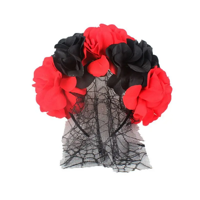 Halloween Headband Ladies Girls Day Of The Dead Black Mesh Head Band Rose Flowers Headdress Hair Band Cosplay Hair Accessories
Halloween Headband Ladies Girls Day Of The Dead Black Mesh Head Band Rose Flowers Headdress Hair Band Cosplay Hair Accessories