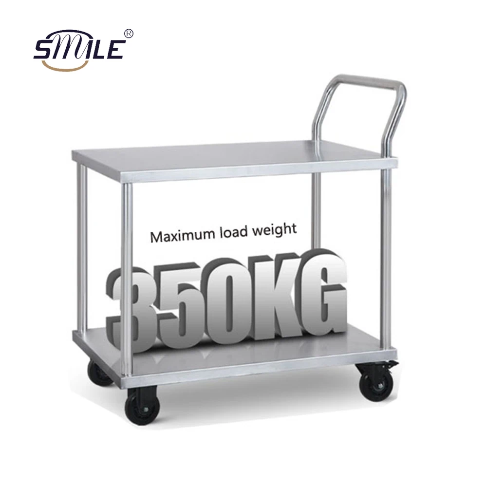 

SMILE Hospital Stainless Steel Lab Nurse Trolley Cart Stainless Steel Medical Trolley