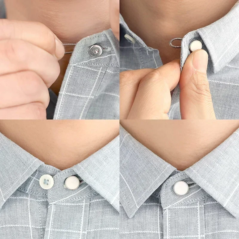 Neck Shirt Metal 6pcs Dress Extender Coat for Collar Buttons Lock Buckle Button Extenders Elastic Flexible Lengthen
Neck Shirt Metal 6pcs Dress Extender Coat for Collar Buttons Lock Buckle Button Extenders Elastic Flexible Lengthen