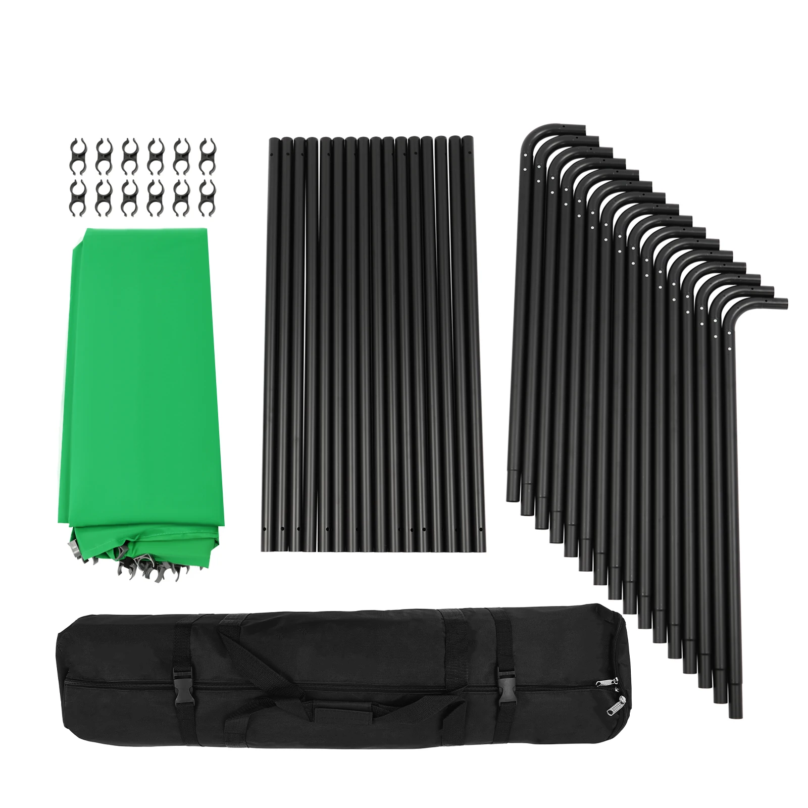 4x2.4-meter Photography Backdrop Stand with Green Cloth Quadruple Screen Background Bracket for Live Videos Interviews Parties 4x2.4-meter Photography Backdrop Stand with Green Cloth Quadruple Screen Background Bracket for Live Videos Interviews Parties