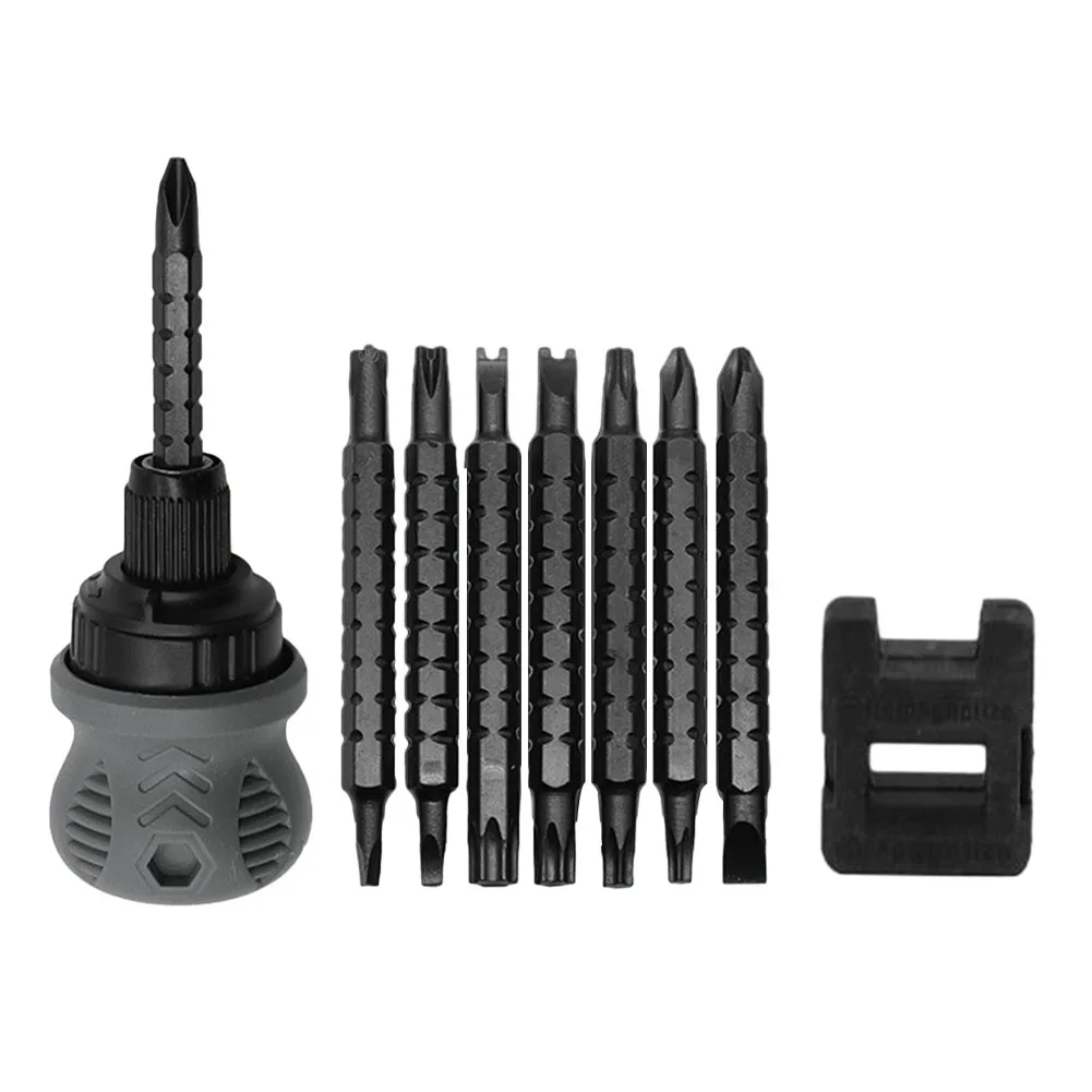 18 In 1 Ratchet Screwdriver Rotating Handle Magnetic Head Set Dual-purpose Batch Head Telescopic Labor-Saving Hand Tool
18 In 1 Ratchet Screwdriver Rotating Handle Magnetic Head Set Dual-purpose Batch Head Telescopic Labor-Saving Hand Tool