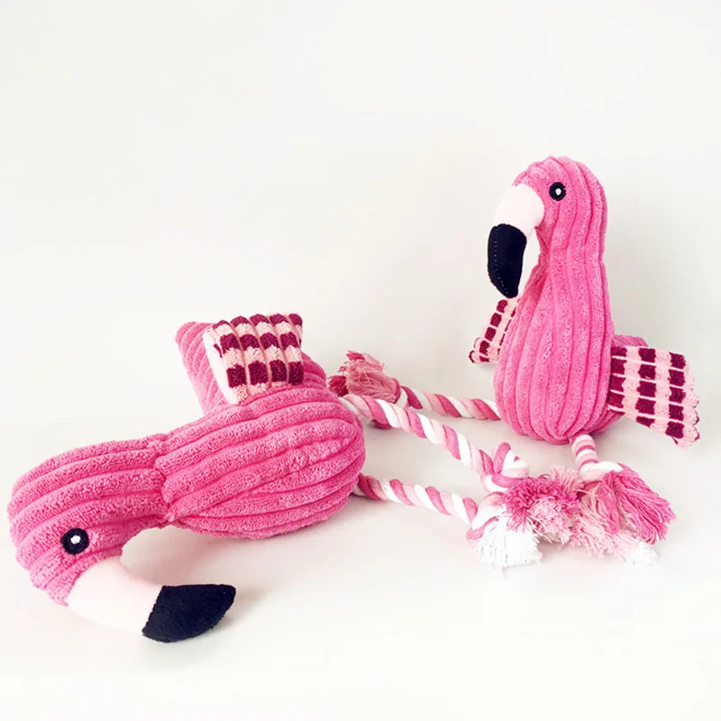 

Pet Products - Dogs Gnaw And Make Noise - Durable, Chewy, Flamingo Plush Toys - Decompression And Relaxation Reduce Damage