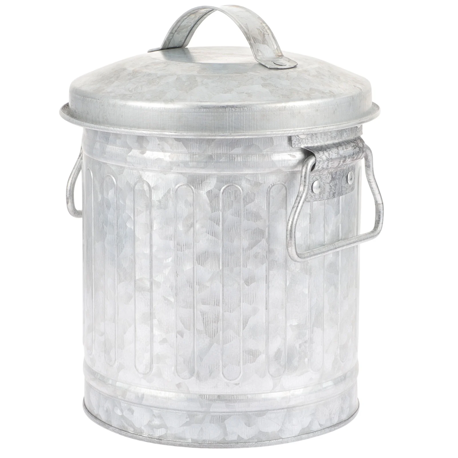 

Possible output: "Ash Bucket Lid Galvanized Iron Metal Fireplace Charcoal Can Coal Small Trash Pen Storage Kitchen Compost Bin
