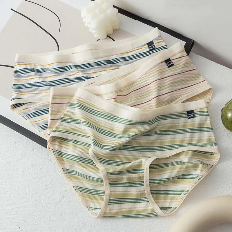 Roseheart New Women Fashion Green Gray Cotton High Waist Panties Striped Underwear Lingerie M L XL Seamless Briefs Underpants
Roseheart New Women Fashion Green Gray Cotton High Waist Panties Striped Underwear Lingerie M L XL Seamless Briefs Underpants