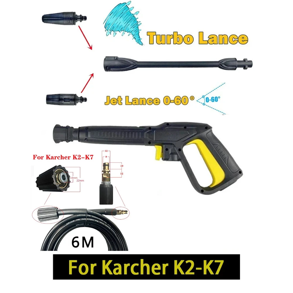 

High Pressure Washer Gun For Karcher K2 K3 K4 K5 K6 K7 Car Wash Cleaning Water Spray Lance Replacement Gun Pistol Wand Nozzle