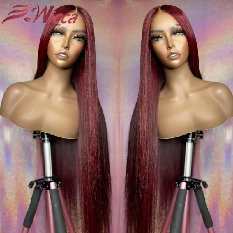 Dark Red Color 13x6 Lace Front Wigs Brazilian Remy Human Hair Long Straight Transparent 180 Density Lace Frontal Wig For Women
Dark Red Color 13x6 Lace Front Wigs Brazilian Remy Human Hair Long Straight Transparent 180 Density Lace Frontal Wig For Women