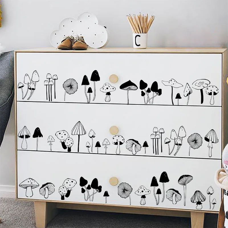 Mushroom combination wall sticker, bedroom, living room, cabinet decoration sticker, PVC material removable
Mushroom combination wall sticker, bedroom, living room, cabinet decoration sticker, PVC material removable