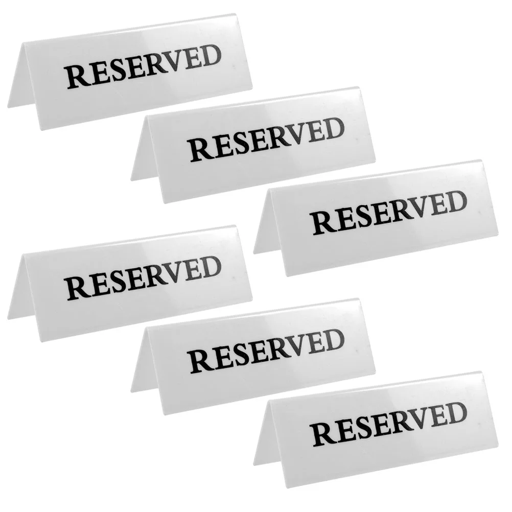 

Acrylic Reserved Signs Reserved Tent Signs Desk Signs Restaurant Reserved Table Sign Table Tent Signs Reserved Seats Club