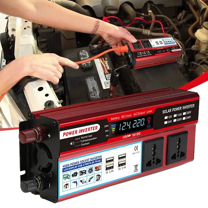 Portable Power Inverter Vehicle Power Inverter Modified Multifunctional Power Inverters AC 100V-120V/AC 220-240V 2000W Vehicle
Portable Power Inverter Vehicle Power Inverter Modified Multifunctional Power Inverters AC 100V-120V/AC 220-240V 2000W Vehicle