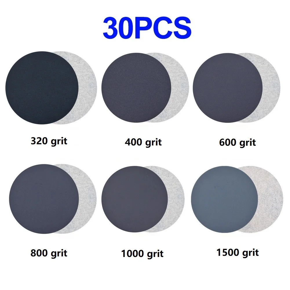 30pcs 3inch 75mm Silicon Carbide Sanding Discs Wet/Dry Sandpaper 320/400/600/800/1000/1500 Grit Round Sander Disc
30pcs 3inch 75mm Silicon Carbide Sanding Discs Wet/Dry Sandpaper 320/400/600/800/1000/1500 Grit Round Sander Disc