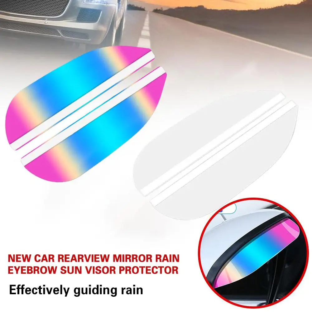 

New Car Rearview Mirror Rain Eyebrow Sun Visor Protector Colorful Snow Cover Blades Universal Auto Rear View Mirror Rain Eyebrow