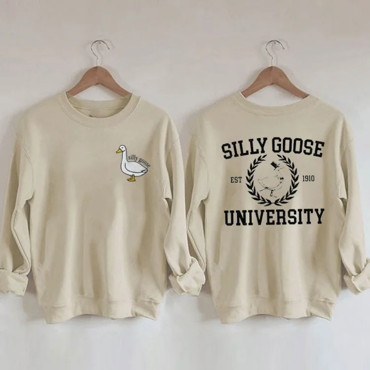 Rheaclots Women's Silly Goose University Print Cotton Cute Long Sleeves Sweatshirt
Rheaclots Women's Silly Goose University Print Cotton Cute Long Sleeves Sweatshirt