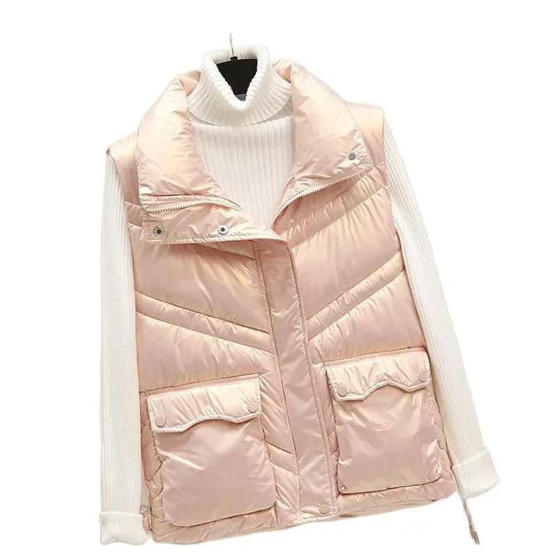 2022 New Autumn Winter Vest Ladies Parka Coats Short Down Cotton Vest Coat Female Loose Sleeveless Keep Warm Glossy Vest Women
2022 New Autumn Winter Vest Ladies Parka Coats Short Down Cotton Vest Coat Female Loose Sleeveless Keep Warm Glossy Vest Women