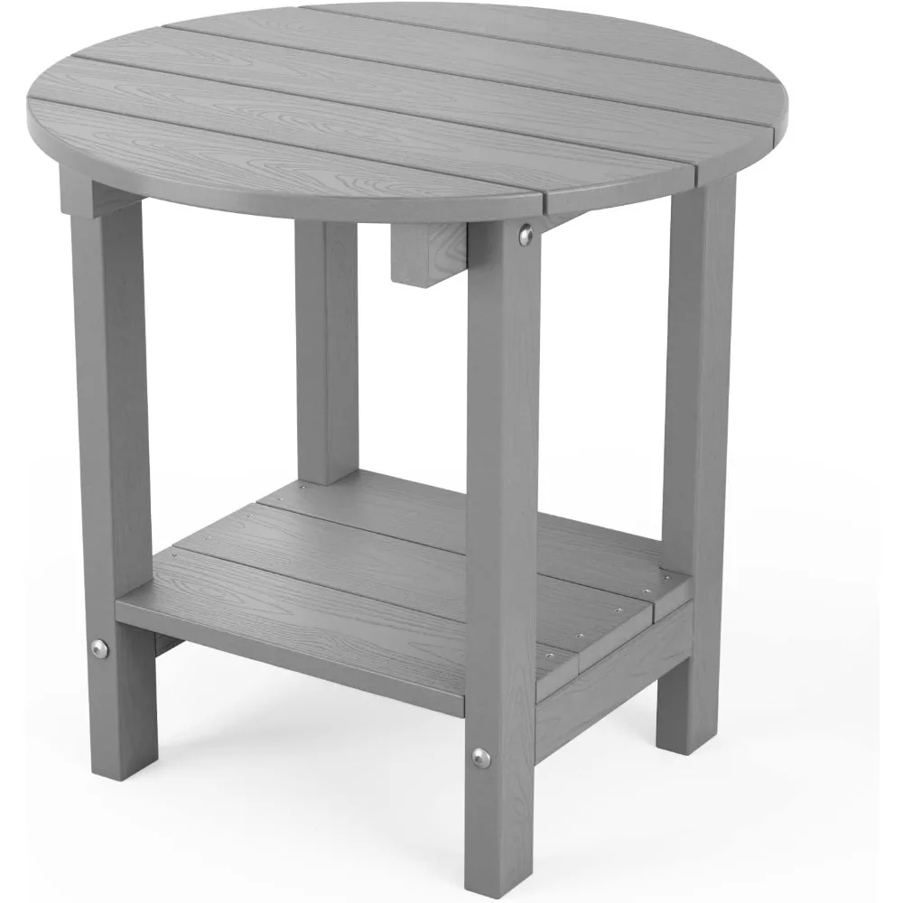 MXIMU Round Outdoor Side Table Adirondack Tables 18 Inch Chairside End Tables with Storage Shelf, 2-Tier Plastic Patio Side
MXIMU Round Outdoor Side Table Adirondack Tables 18 Inch Chairside End Tables with Storage Shelf, 2-Tier Plastic Patio Side