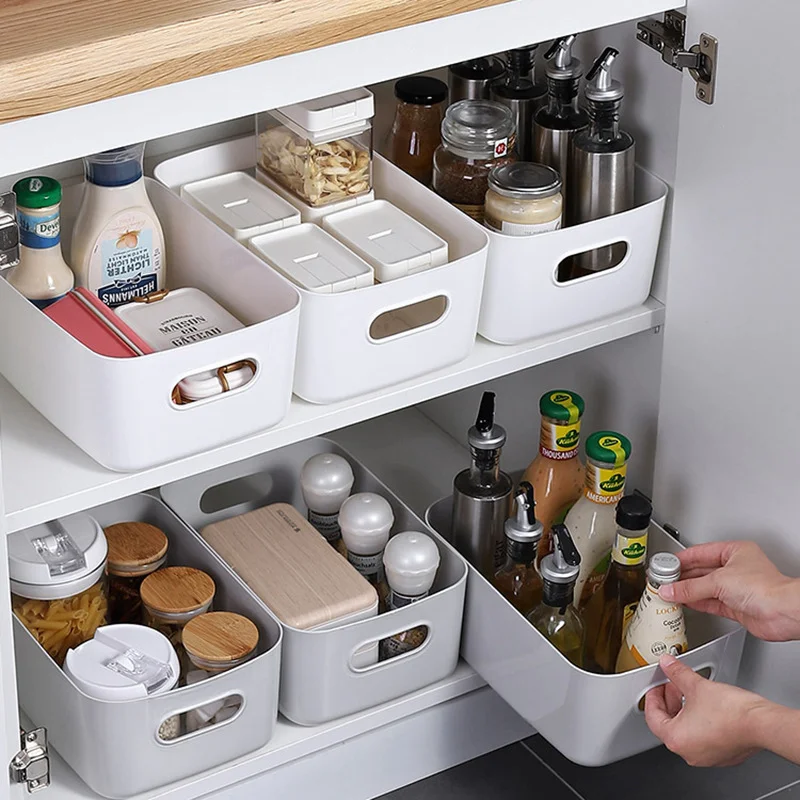 Plastic Portable Storage Box, Multifunctional Desktop Miscellaneous Storage Box, Suitable for Living Room, Kitchen, Bedroom Plastic Portable Storage Box, Multifunctional Desktop Miscellaneous Storage Box, Suitable for Living Room, Kitchen, Bedroom