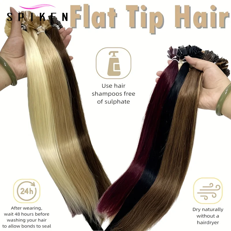 12-20 Straight Keratin Flat Tip Human Hair Extensions Honey Blonde Fusion Pre Bonded Human Hair 50pcs/pack Light Wight Thin Ends 9 S523240aeecf44f3e898432935ac632c71