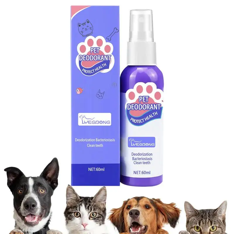 

60ml Pet Oral Cleanse Spray Plant Extract Dogs Cats Teeth Clean Deodorant Prevent Calculus Remove Kitten Bad Breath Pet Supplies