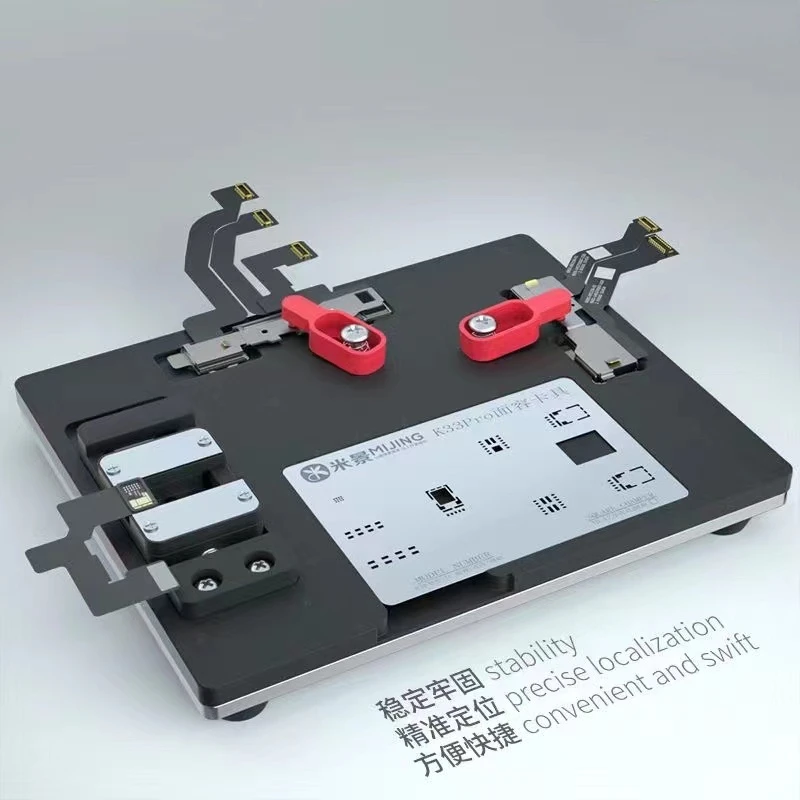 Mijing K33 Pro Face ID Matrix Repair Fixture Dot Projector Repair Tin Template BGA Reballing Stencil For iPhone X-13 Pro MAX
Mijing K33 Pro Face ID Matrix Repair Fixture Dot Projector Repair Tin Template BGA Reballing Stencil For iPhone X-13 Pro MAX