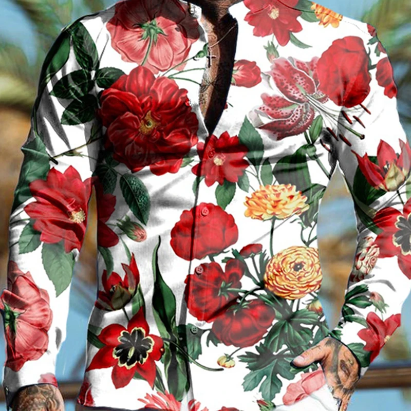 Hawaiian Men Long Sleeve Print Shirts for Mens Social Luxury Man Designer Clothes Fashionable Elegant Classic Fashion
Hawaiian Men Long Sleeve Print Shirts for Mens Social Luxury Man Designer Clothes Fashionable Elegant Classic Fashion