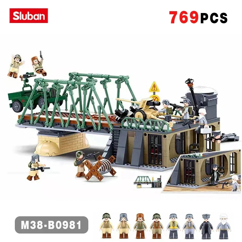 769PCS WW2 Battle Of Budapest Bridge Scene Building Blocks Classic War View Model Bricks Set With Figures Children DIY Toys Gift 769PCS WW2 Battle Of Budapest Bridge Scene Building Blocks Classic War View Model Bricks Set With Figures Children DIY Toys Gift