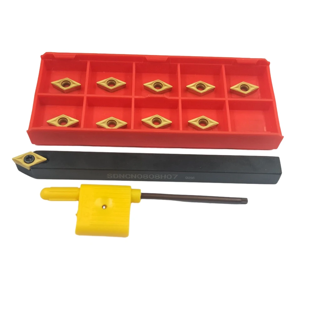 Turning Tool Holder Right Hand SDNCN0808K07 Turning Tool Holder 8mm Shank Carbide Insert DCMT070204 BP010 Insert
Turning Tool Holder Right Hand SDNCN0808K07 Turning Tool Holder 8mm Shank Carbide Insert DCMT070204 BP010 Insert