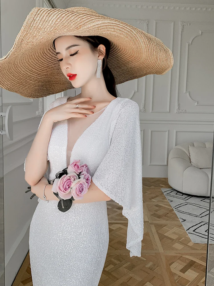 Dresses and dresses for women in 2023, new white light luxury niche high-end fishtail high-end evening dress dress, banquet 
Dresses and dresses for women in 2023, new white light luxury niche high-end fishtail high-end evening dress dress, banquet