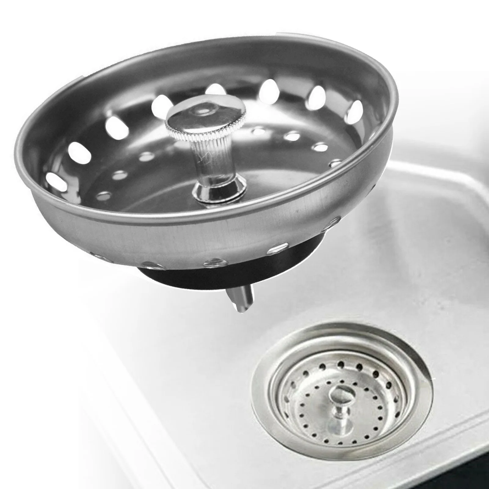 

Stainless Steel Kitchen Sink Filter Hole Bathtub Hair Catcher Stopper Bathroom Sewer Drain Strainer Basin Sink Waste Filter Plug