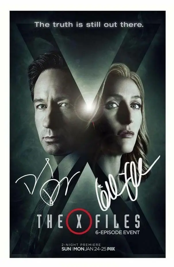 

THE X-FILES SIGNED Art Film Print Silk Poster Home Wall Decor 24x36inch