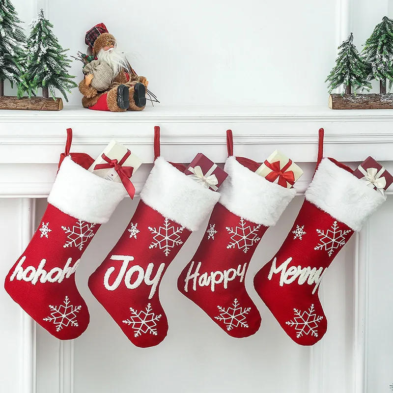 Christmas Socks Red Snowflake Alphabet Letters Christmas knitting Stocking Christmas Tree Pendant Decorations For Home Xmas Gift
Christmas Socks Red Snowflake Alphabet Letters Christmas knitting Stocking Christmas Tree Pendant Decorations For Home Xmas Gift