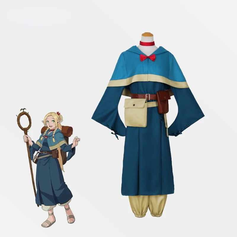 

2024 Newest Anime Marcille Cosplay Delicious in Dungeon Cosplay Costume Uniform Dress Halloween Elven Mage Party Women Costumes