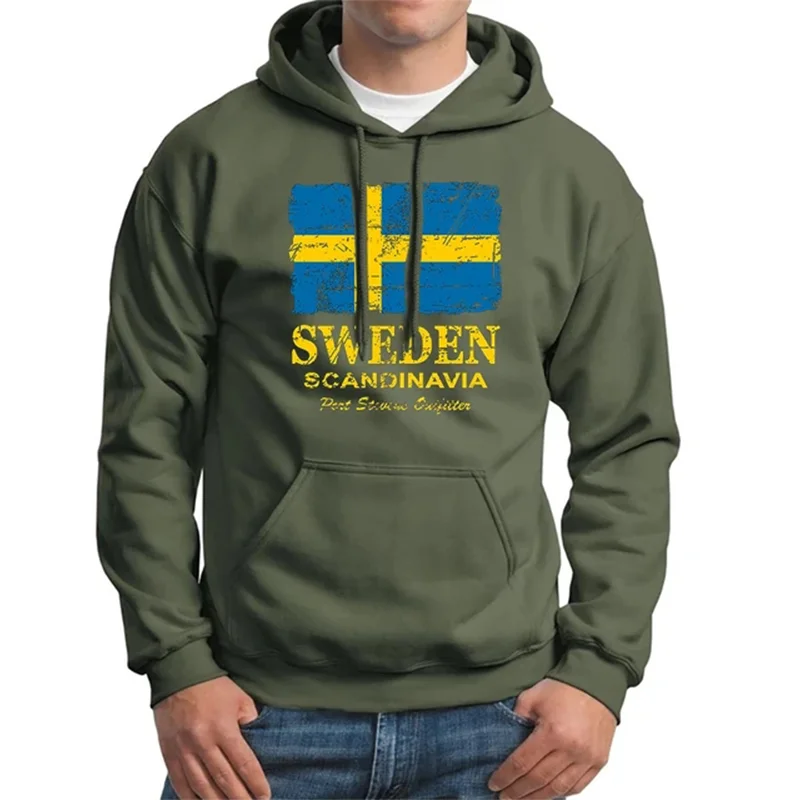 

Винтажная толстовка с изображением флага Швеции, толстовка с капюшоном, шведская футболка трикотажная с надписью «Tre Kronor», Подарочная футболка, шведская толстовка с изображением герба рук