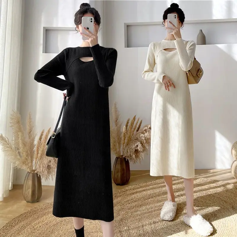 Vintage Knitted Long Sleeves Bodycon Dress Women Hollow Out Sexy Women Clothing Robe Slim Party Dresses Korean Chic Black White
Vintage Knitted Long Sleeves Bodycon Dress Women Hollow Out Sexy Women Clothing Robe Slim Party Dresses Korean Chic Black White