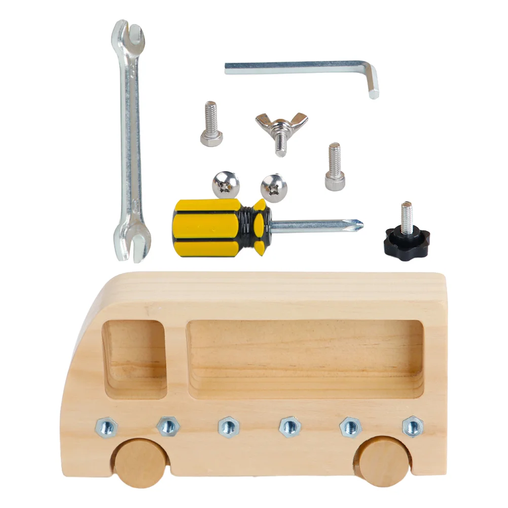Wooden Toddler Toys Screw Bus Parent-child Game Interactive Children Plaything Tool Kids Combination Educational
Wooden Toddler Toys Screw Bus Parent-child Game Interactive Children Plaything Tool Kids Combination Educational
