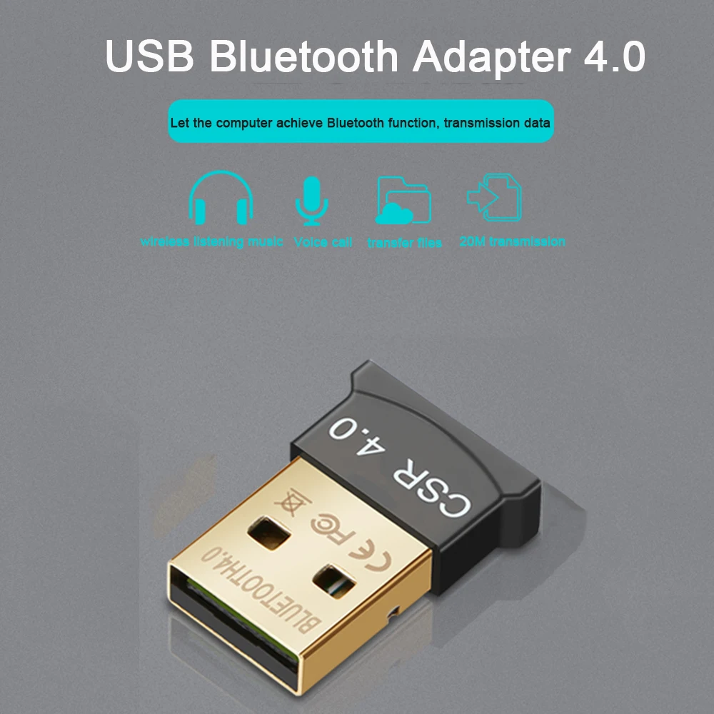 

Mini USB Bluetooth-Compatible Adapter V4.0 Dual Mode Wireless Dongle CSR 4.0 USB 2.0 Transmitter Audio Receiver for Windows