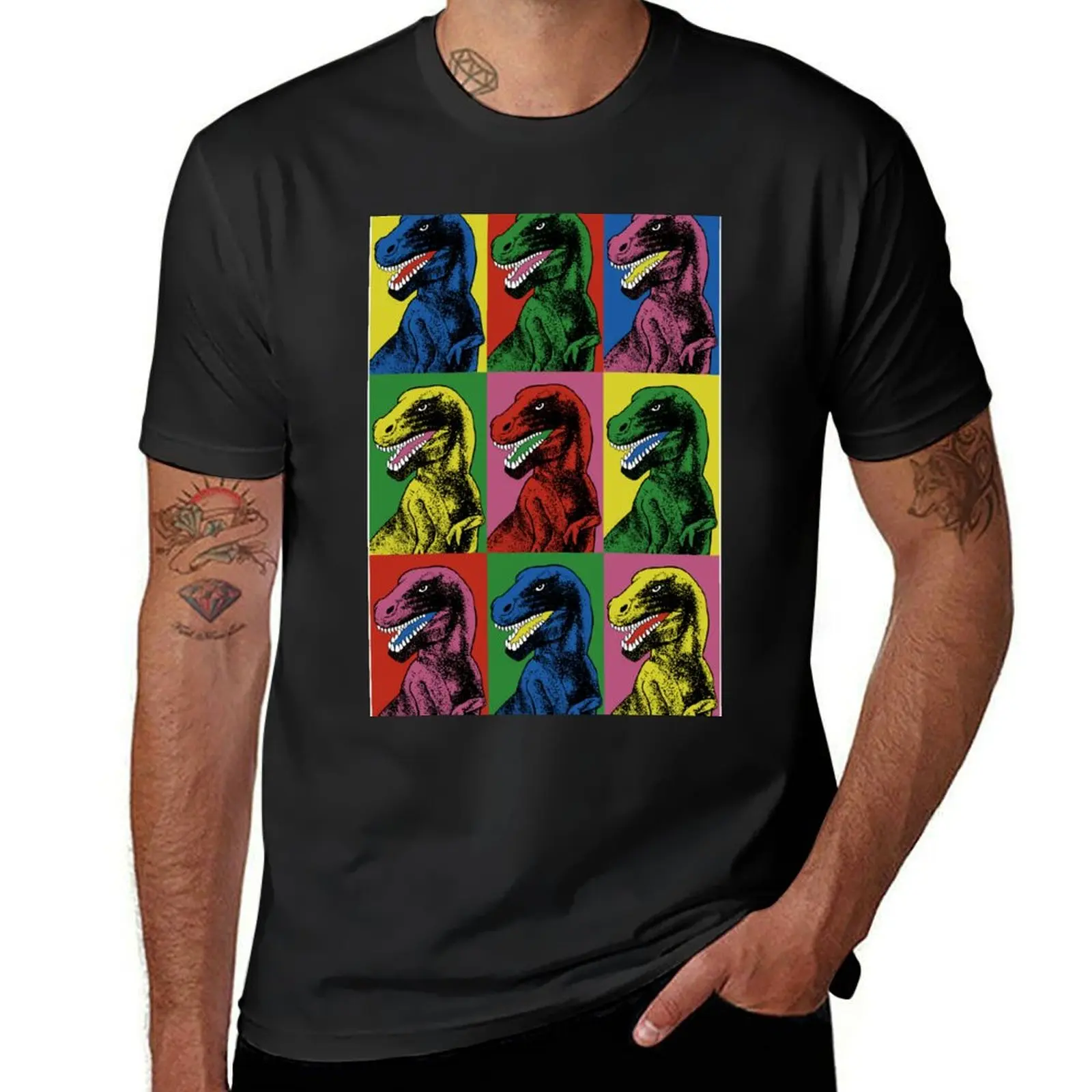 

Dinosaur Pop Art T-Shirt animal prinfor boys sweat men clothes