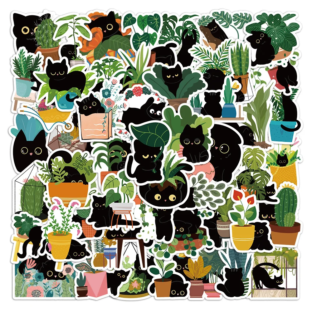 10/30/50PCS New Popular Cartoon Plant Little Black Cat Sticker Pack Skateboard Decoration DIY Laptop PVC Kids Graffiti Wholesale
10/30/50PCS New Popular Cartoon Plant Little Black Cat Sticker Pack Skateboard Decoration DIY Laptop PVC Kids Graffiti Wholesale