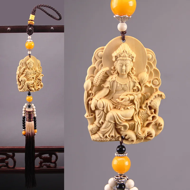 

Искусственная Подвеска для автомобиля Maitreya Avalokitesvara, фигурки, подвесные украшения для дома и автомобиля, благословение для удачи