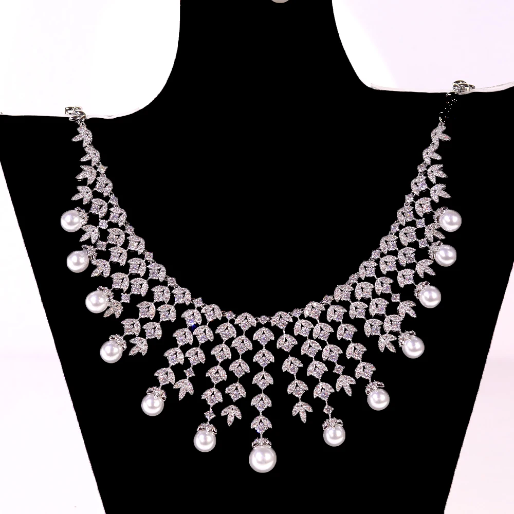 3A Cubic Zirconia Silver Color Tassel Necklace Luxury Pearl Jewelry Sets Bridal Dubai Wedding PROM Accessories 7 Mallzona S524486ef5d8e4b24aa314bd7e9e8f4bc5 3A Cubic Zirconia Silver Color Tassel Necklace Luxury Pearl Jewelry Sets Bridal Dubai Wedding PROM Accessories Mallzona
