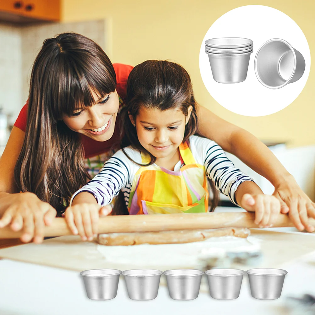 6 Pcs Mold Kitchen Tools Mini Baking Pan For Cakes Aluminum Alloy Baking Round Mould Pudding
6 Pcs Mold Kitchen Tools Mini Baking Pan For Cakes Aluminum Alloy Baking Round Mould Pudding