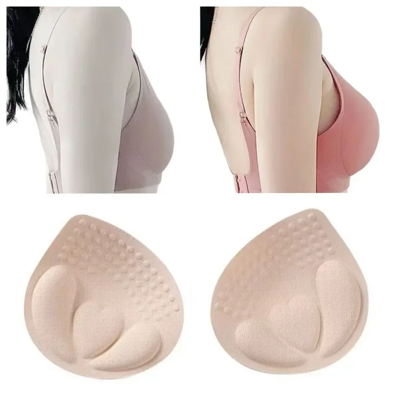 

Thicker Sponge Bra Pads Gathered Bra Pad Chest Push Up Sticky Bra Breast Lift Up Enhancer Removeable Swimsuit Invisible Inserts