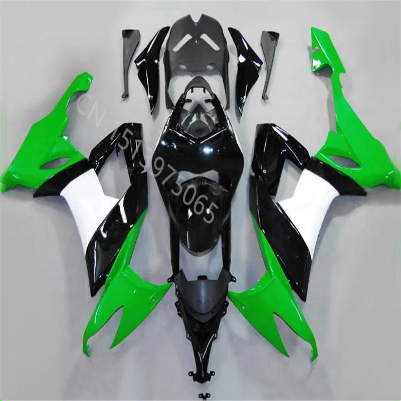 Комплект обтекателей для мотоцикла, подходит для kawasaki NinjaZX 10R 2008-2010, литьё под давлением, ZX 10R 2008-2010, комплект черных, зеленых и белых обтекателей