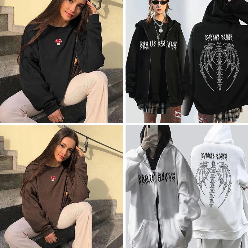 Y2K Streetwear Harajuku Loose Hoodie Zip Long Sleeve Pocket Fall Winter Jacket Retro Goth Hip Hop High Street Sweatshirt Style
Y2K Streetwear Harajuku Loose Hoodie Zip Long Sleeve Pocket Fall Winter Jacket Retro Goth Hip Hop High Street Sweatshirt Style