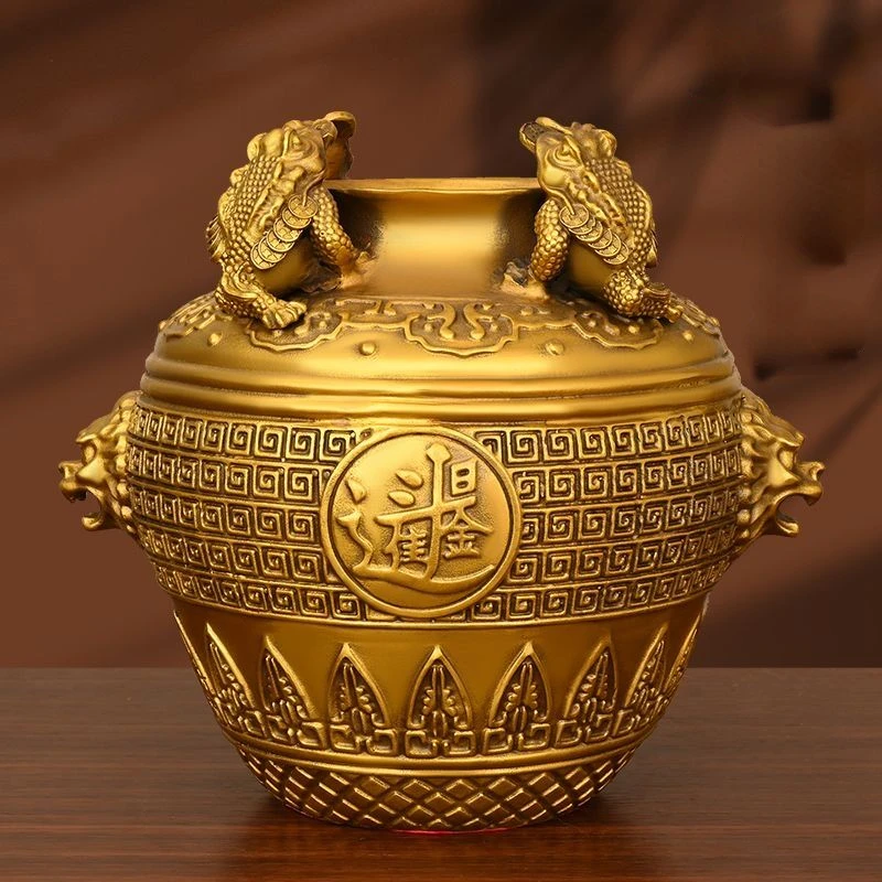 Copper Gold Toad Treasure Bowl Four Sides of The Wealth Altar Ornaments Money Jar Living Room Home Store Opening Crafts
Copper Gold Toad Treasure Bowl Four Sides of The Wealth Altar Ornaments Money Jar Living Room Home Store Opening Crafts