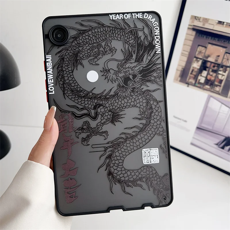 

For Funda Samsung Galaxy Tab S9 FE 11" A9 A8 A7 S7 FE S8 Plus 12.4 Tab S6 Lite P610 P619 Case Chinese Loong Dragon Tablet Cover