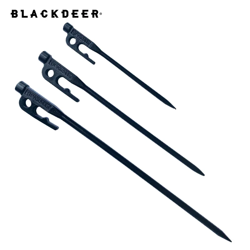

BLACK-DEER Hook Stainless Steel Pegs 50C Tent Stakes Cast Steel Ground Nails 20cm 30cm 40cm Resist the storm and wind