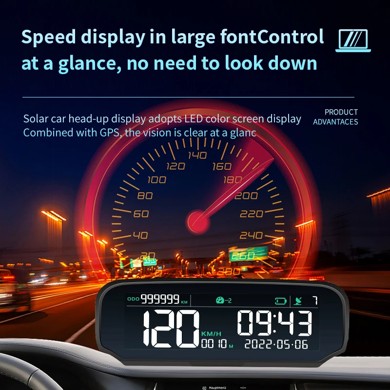 Car X100 GPS Head-up HUD Display Digital Speedmeter Windshield Projector Overspeed Alarm Supports Solar Charging USB Charging
Car X100 GPS Head-up HUD Display Digital Speedmeter Windshield Projector Overspeed Alarm Supports Solar Charging USB Charging