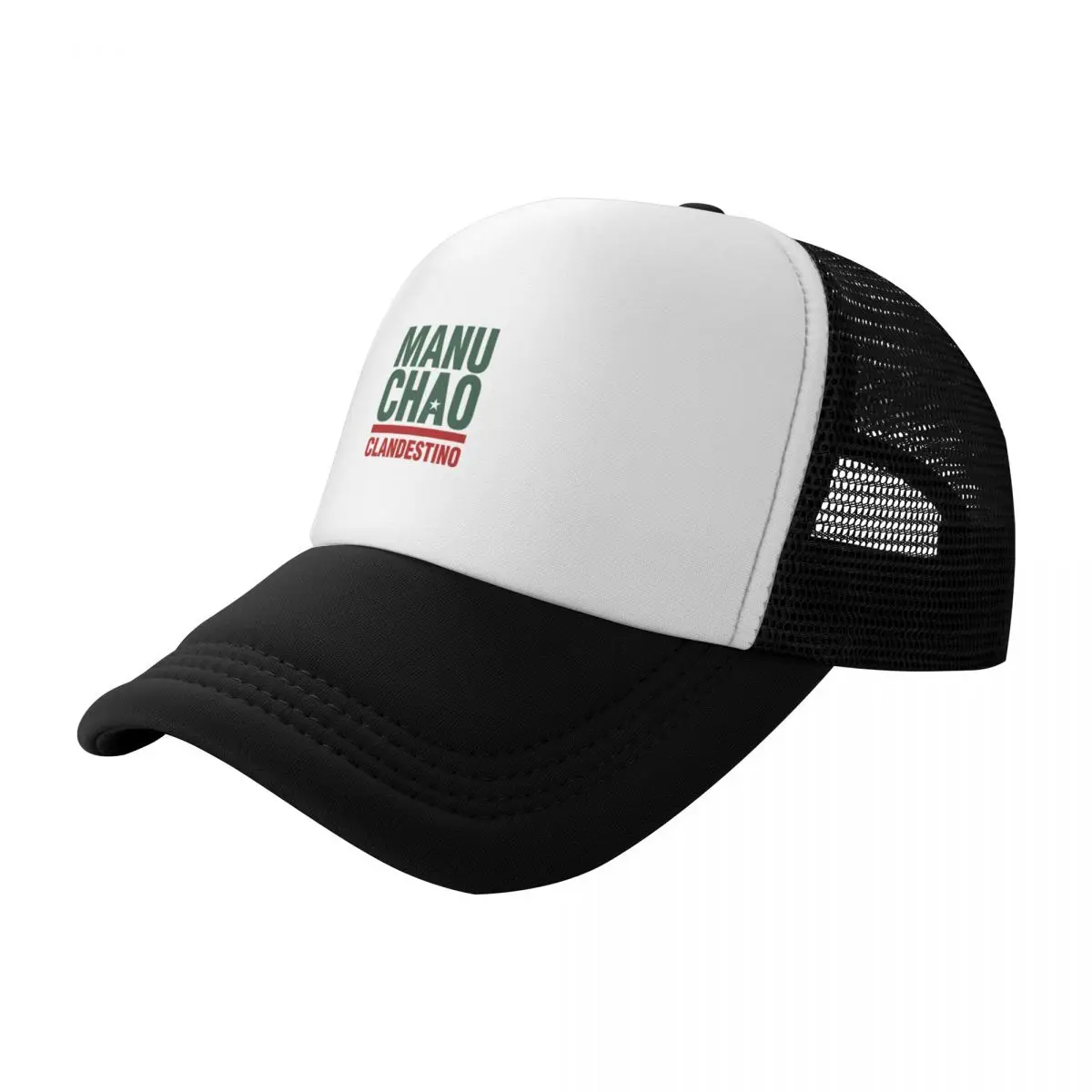 

Manu Chao Clandestino Logo Baseball Cap black Luxury Brand Hat Baseball Cap Sun Hat For Children Men's Caps Women's