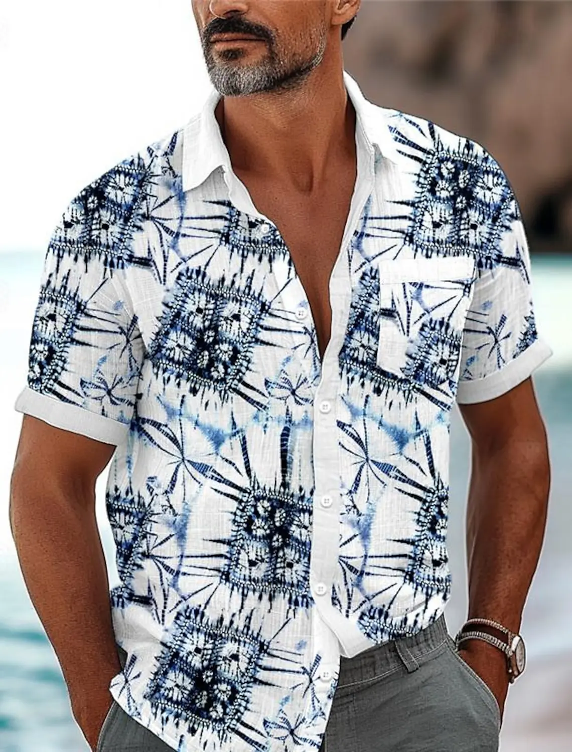 

Graphic Men's Resort Hawaiian 3D Printed Shirt Holiday Daily Wear Vacation Summer Turndown Short Sleeves shirts Polyester Shirt